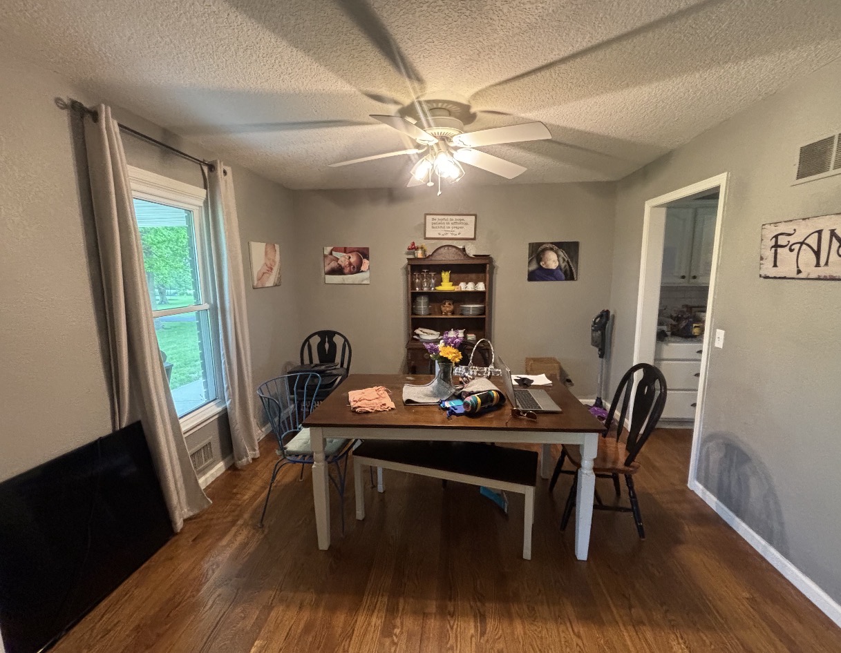 Dining room before paint refresh by Hutch and Co.