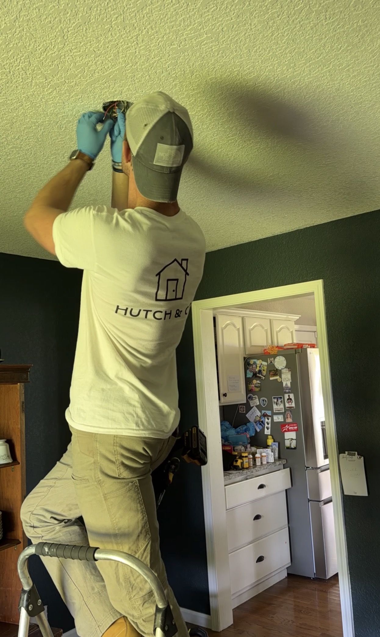 Light fixture installation by Hutch and Co.